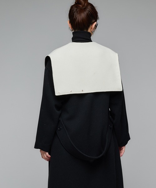Narcissus（ナルシス） ノーカラーコート コート 「2WAY」バイカラー