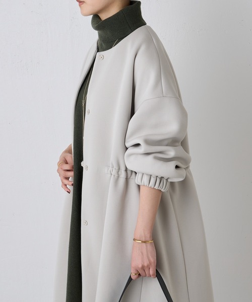 BEARDSLEY（ビアズリー） ノーカラーコート FREE ブラック レディース