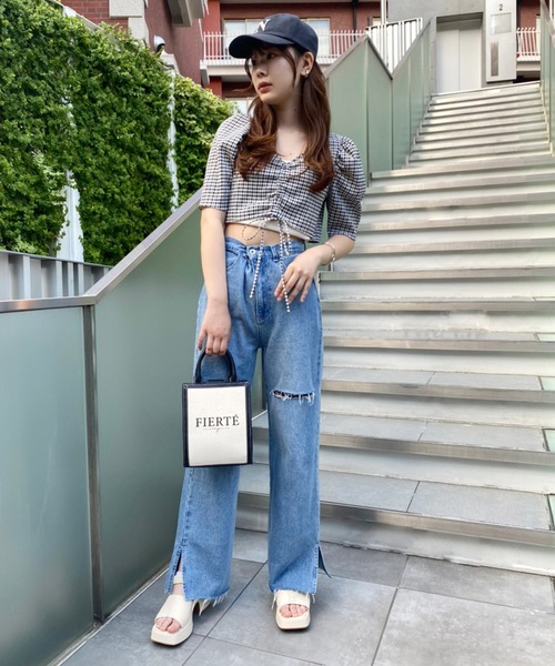 「one after another NICE CLAUP」 コンビワンピース FREE ブラック レディース_画像7