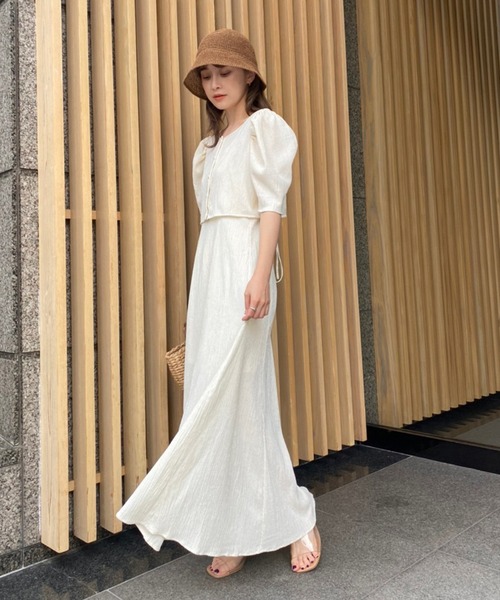 「one after another NICE CLAUP」 コンビワンピース FREE ブラック レディース_画像8