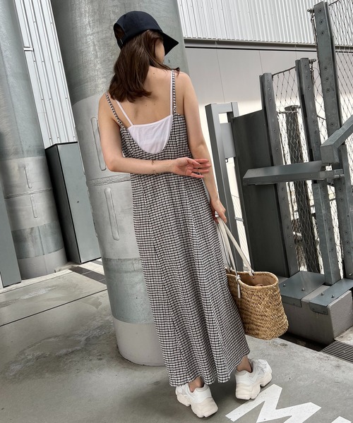 「one after another NICE CLAUP」 コンビワンピース FREE ブラック レディース_画像9