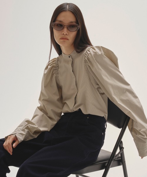 TODAYFUL ブラウス シャツ Puffshoulder Check Blouse レディース