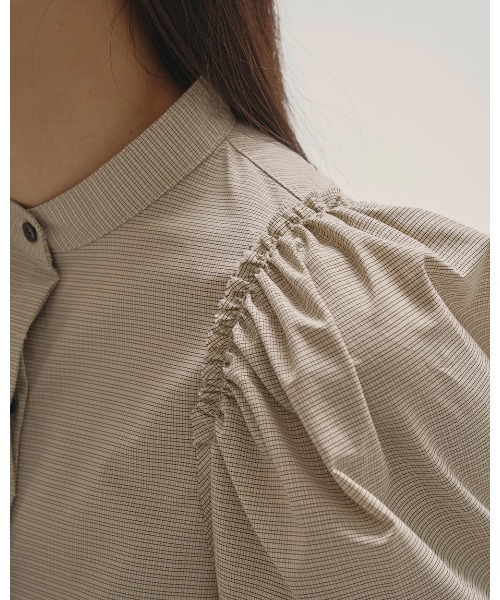 TODAYFUL ブラウス シャツ Puffshoulder Check Blouse レディース