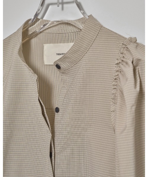 TODAYFUL ブラウス シャツ Puffshoulder Check Blouse レディース 