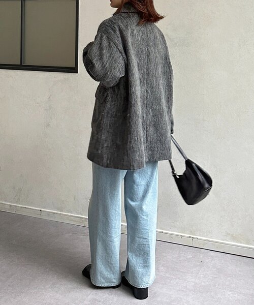 Thevon（ゼヴォン） コート アウター ステンカラーシャギーミドル