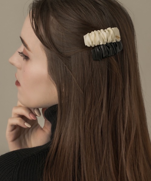 muku ヘアピン 入学式 卒業式 HAIR PIN/LEATHR×SATIN : ZOZOTOWN Yahoo