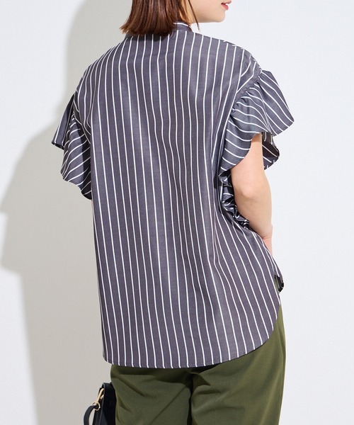 「LAVEANGE」 半袖ブラウス 3L ブルー レディース_画像6