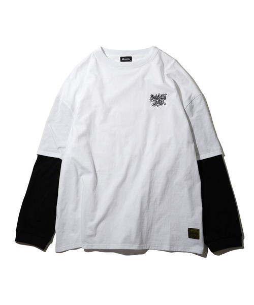 「Subciety」 長袖Tシャツ LARGE ホワイト×ブラック メンズ_画像8