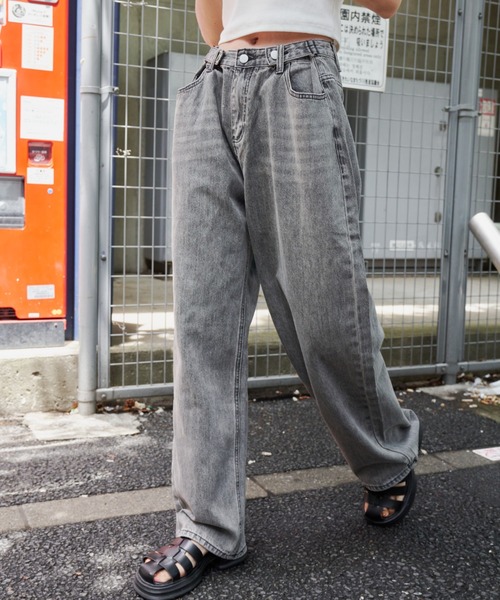 「Auntie Rosa Holiday」 デニムパンツ MEDIUM ブラック レディース_画像3