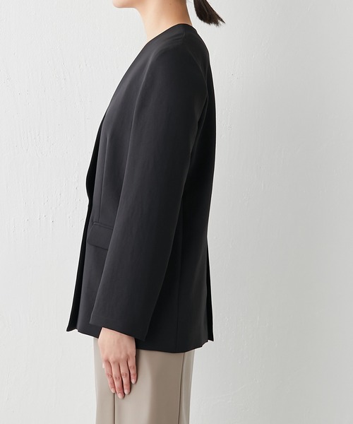 ガリャルダガランテ　ノーカラージャケット　テーラード　Free 日本製　黒　1 GALLARDAGALANTE（ガリャルダガランテ） ノーカラージャケット FREE