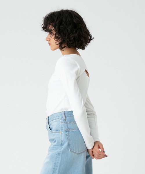 [allureville] трикотажный джемпер с длинным рукавом 2 "теплый" белый женский 