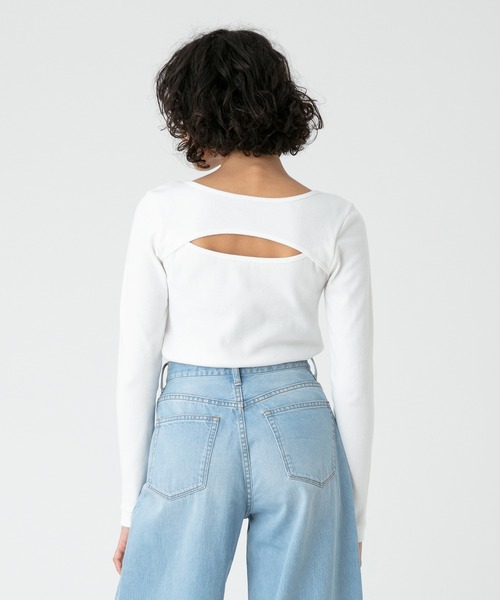 [allureville] трикотажный джемпер с длинным рукавом 2 "теплый" белый женский 