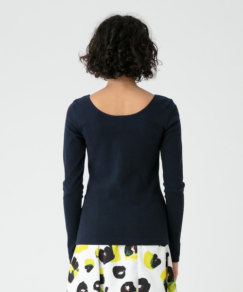 [allureville] трикотажный джемпер с длинным рукавом 2 "теплый" белый женский 