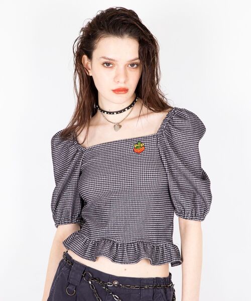 HYSTERIC GLAMOUR 総柄 半袖Tシャツ FREE HYSTERIC GLAMOUR（ヒステリックグラマー） 半袖カットソー FREE