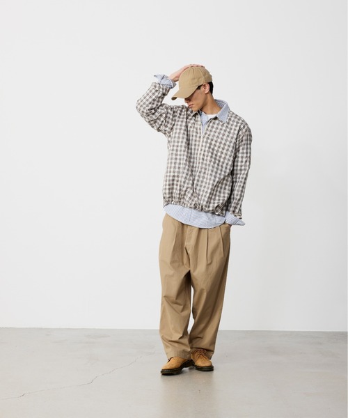 【OFF_WHT】BEAMS / ミニチェック プルオーバー シャツ BEAMS（ビームス）ミニチェック プルオーバー シャツ（シャツ