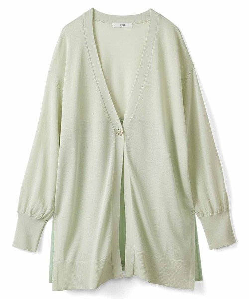 「IEDIT」 ニットカーディガン - グリーン レディース_画像6