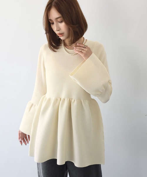 「ELFRANK」 長袖ニット FREE ブラック レディース_画像2