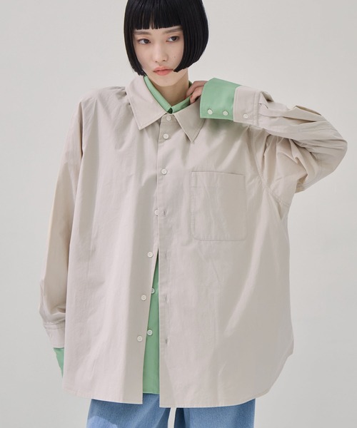 CLANE（クラネ） ブラウス シャツ 「CLANE/クラネ」TWO TONE LAYERED