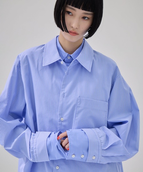 CLANE（クラネ） ブラウス シャツ 「CLANE/クラネ」TWO TONE LAYERED