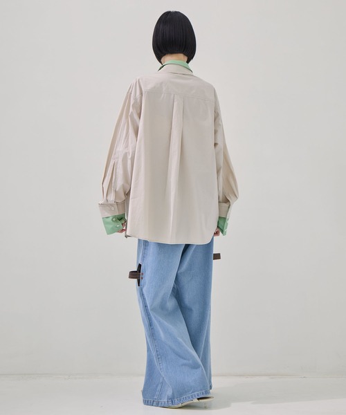 CLANE（クラネ） ブラウス シャツ 「CLANE/クラネ」TWO TONE LAYERED