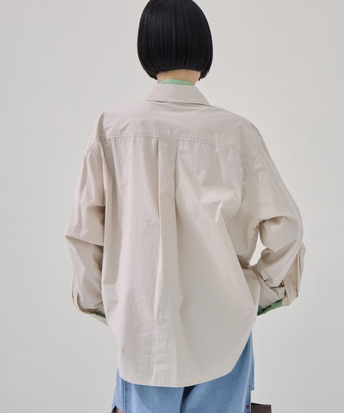 古着 CLANE クラネ 長袖 メッシュレイヤード カットソー 2 ベージュ トップス レディース CLANE - 古着 CLANE クラネ 長袖 メッシュレイヤード カットソー 2