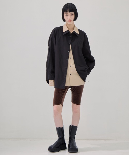 CLANE（クラネ） ブラウス シャツ 「CLANE/クラネ」TWO TONE LAYERED