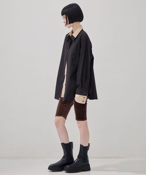 CLANE（クラネ） ブラウス シャツ 「CLANE/クラネ」TWO TONE LAYERED
