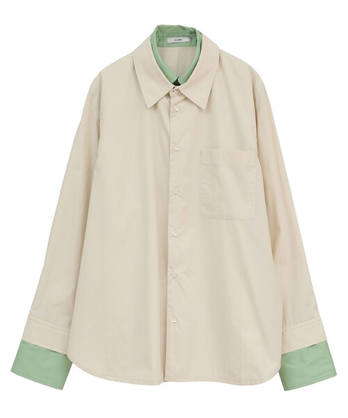 CLANE（クラネ） ブラウス シャツ 「CLANE/クラネ」TWO TONE LAYERED