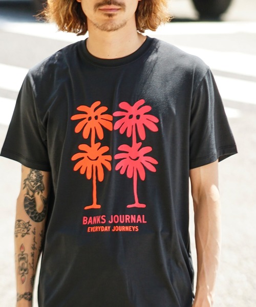 「BANKS」 半袖Tシャツ MEDIUM ブラック メンズ_画像4