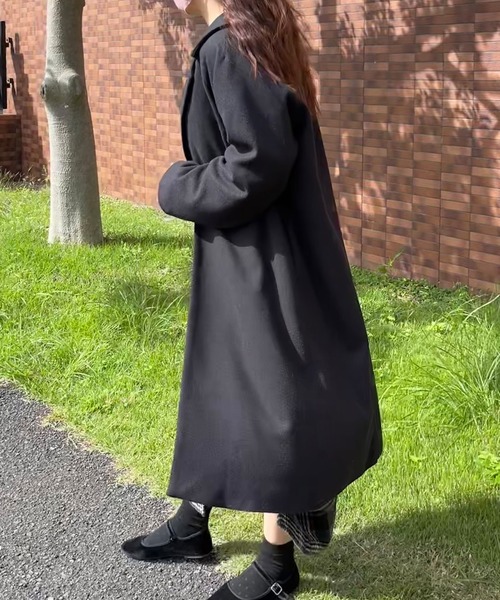 「LAUIR」 チェスターコート MEDIUM ダークベージュ レディース_画像7