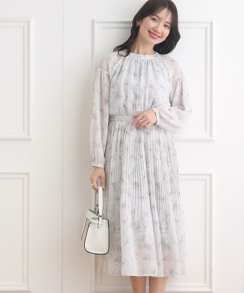 「couture brooch」 長袖ワンピース 42 ブラック レディース_画像7