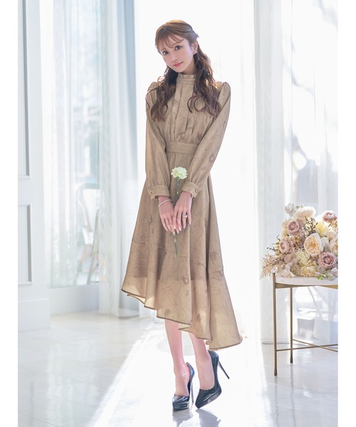 「emiriawiz」 長袖ワンピース MEDIUM ブラウン レディース_画像6