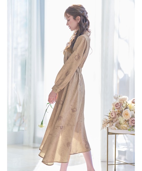 「emiriawiz」 長袖ワンピース MEDIUM ブラウン レディース_画像7