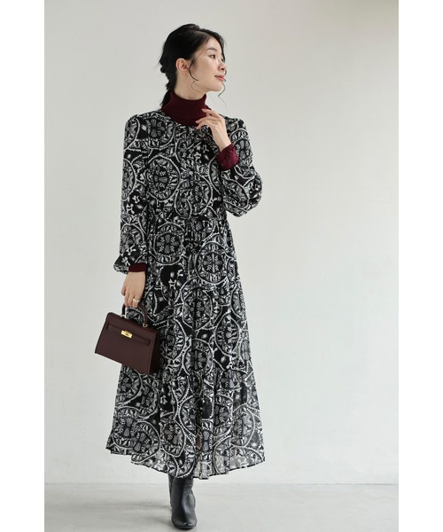 「CAWAII」 長袖ワンピース FREE ブラック レディース_画像4