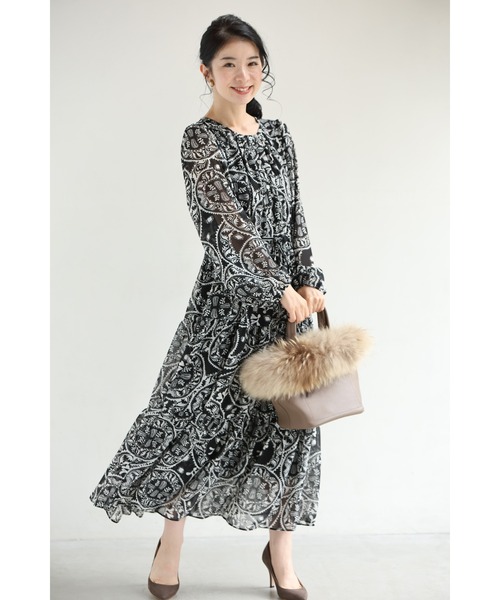 「CAWAII」 長袖ワンピース FREE ブラック レディース_画像8