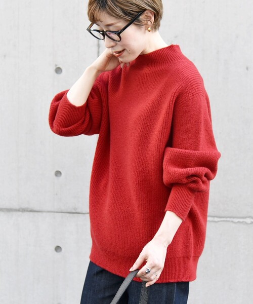 SHIPS any 「SHIPS any」 長袖ニット ONE SIZE レッド レディース