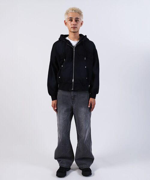 「SEQUENZ」 ジップアップパーカー SMALL ピンク メンズ_画像4