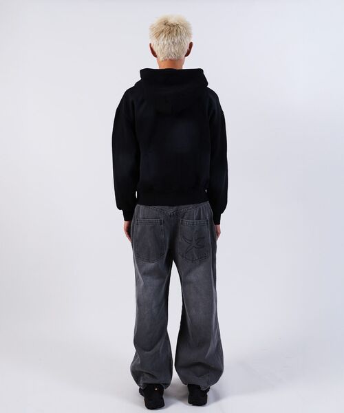 「SEQUENZ」 ジップアップパーカー SMALL ピンク メンズ_画像6