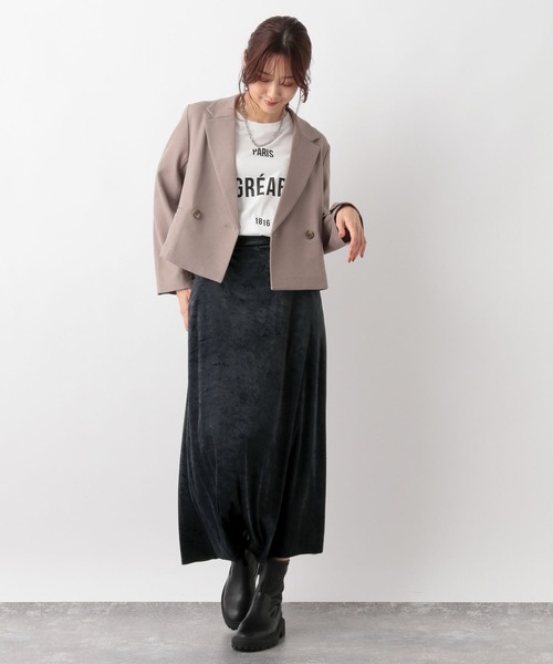 「GLOBAL WORK」 フレアスカート MEDIUM ブラック レディース_画像2