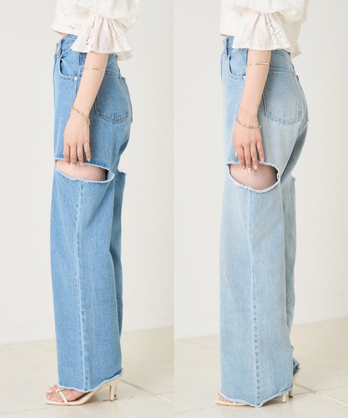 「Chico」 デニムパンツ LARGE ブルー系その他4 レディース_画像4