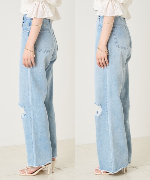 「Chico」 デニムパンツ LARGE ブルー系その他4 レディース_画像8