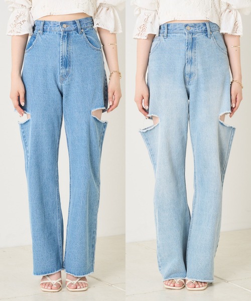 「Chico」 デニムパンツ LARGE ブルー系その他4 レディース_画像9