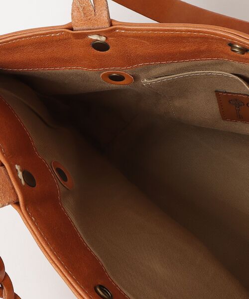 「CLEDRAN」 刺繍ハンドバッグ - ブラウン レディース_画像4