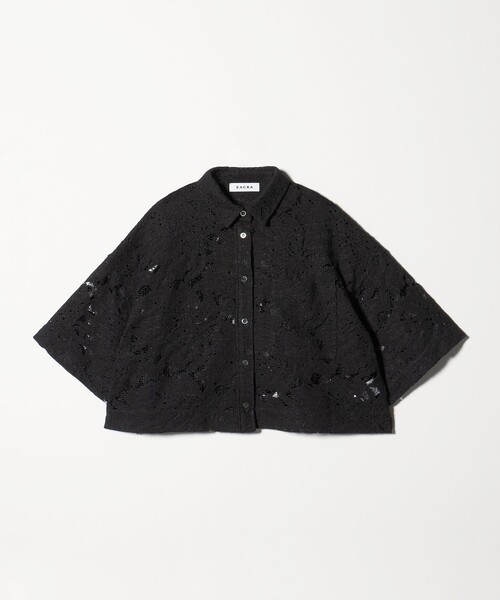 【定価24200円】SACRA サクラドット柄 ブラウス SACRA サクラ レディース シャツ ブラウス バンドカラー ノースリーブ