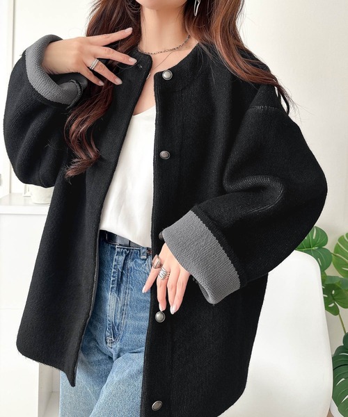 「classicalelf」 ニットカーディガン X-LARGE グレー レディース_画像8