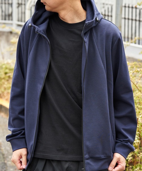 VENCE EXCHANGE カーディガン ストレッチジップアップパーカー メンズ