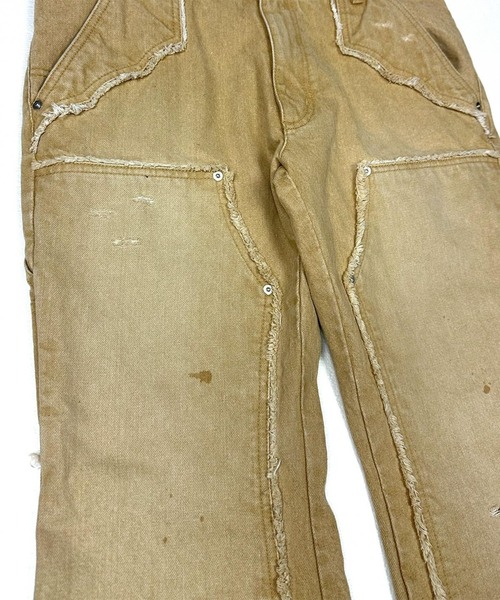 ジーンズ 「FACCIES」FADED DOUBLE KNEE PAINTER FLARE PT メンズの画像