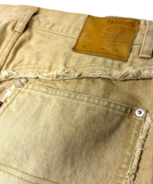 ジーンズ 「FACCIES」FADED DOUBLE KNEE PAINTER FLARE PT メンズの画像