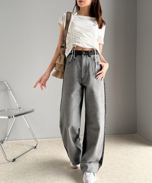 「Java」 デニムパンツ X-LARGE ブルー レディース_画像6