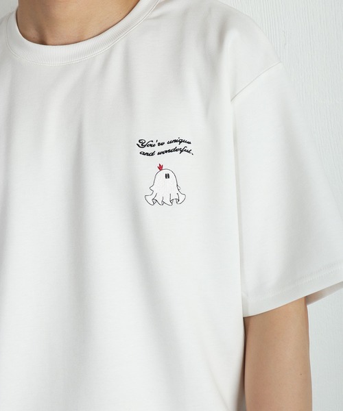 WESTSEA（ウエストシー） tシャツ おばけ バック刺繍 半袖Tシャツ